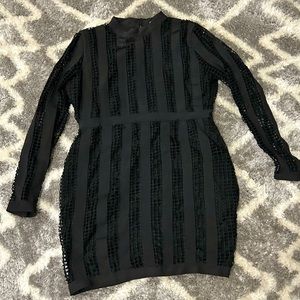 Black dress with caged details